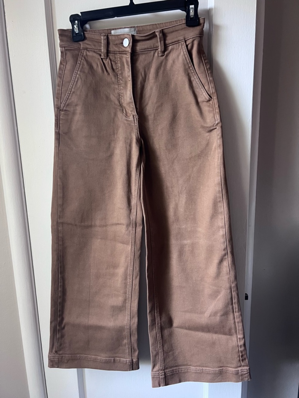 Everlane Brown Wide-Leg Crop